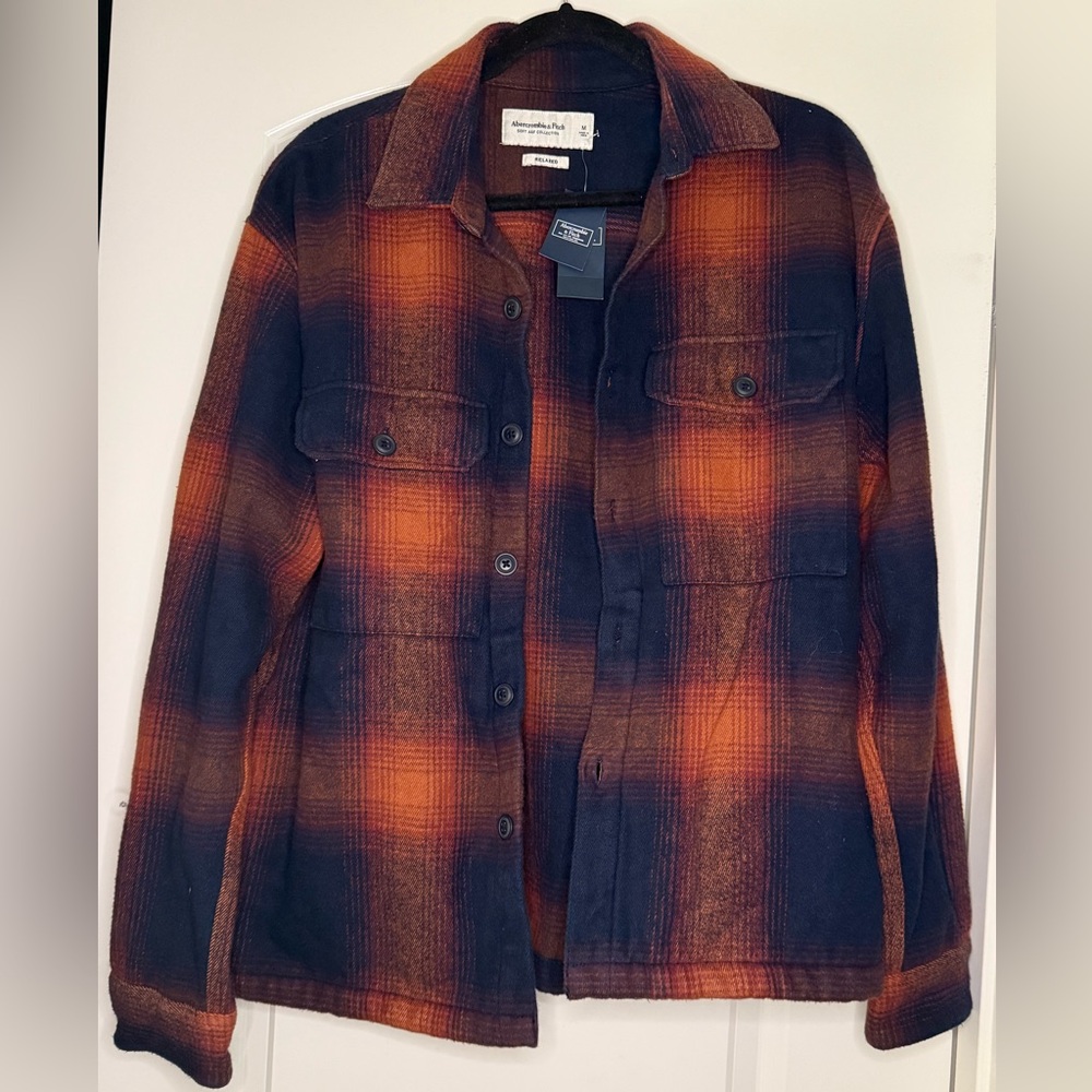 Abercrombie & Fitch Soft AF Flannel Shirt Mens Sz M NWT *TAYLOR SWIFT EVERMORE
